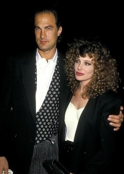 A picture of Steven Seagal with his ex-wife Kelly LeBrock.